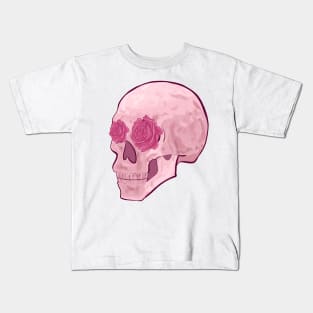 Rose Quartz Skull Kids T-Shirt